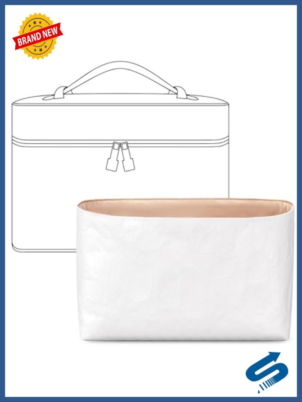 Purse Organizer Insert Compatible with LV Nice Mini - Lightweight Nylon Handbag